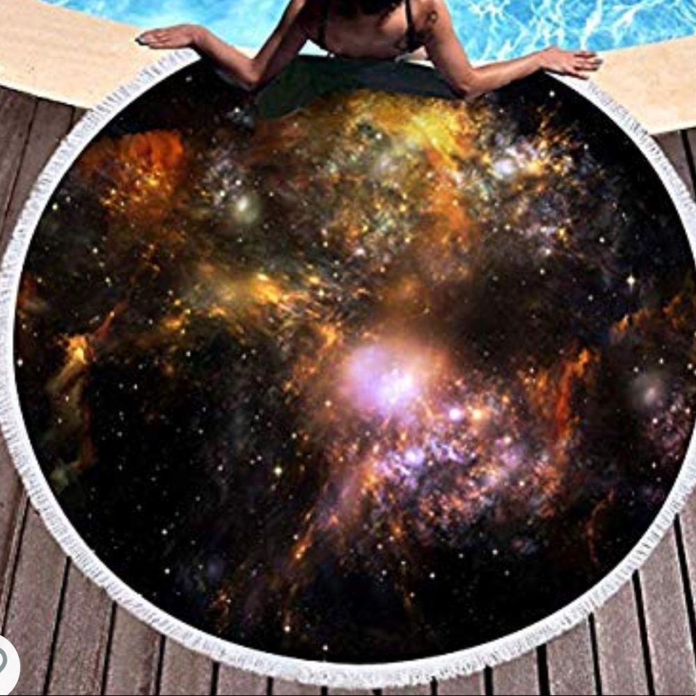 BRAND NEW round Celestial beach towel blanket